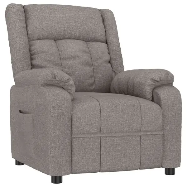 risnedsättning vidaXL Reclinerfåtölj taupe tyg