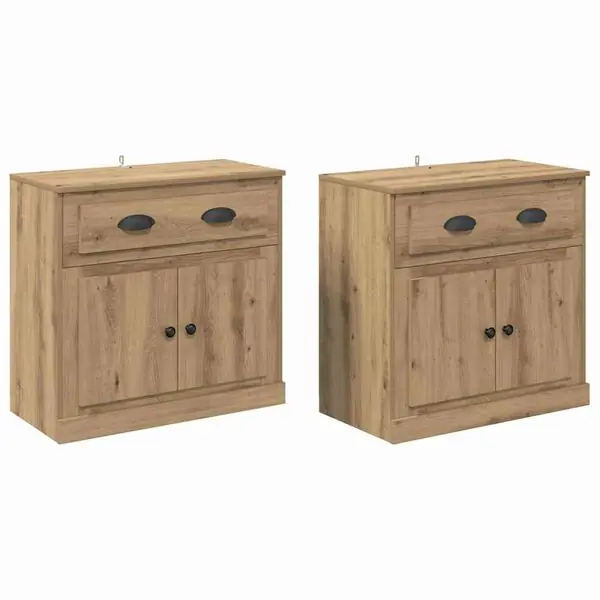 vidaXL Skåp 2 pcs Artisan Ek 70 x 35,5 x 67,5 cm Konstruerat trä Utförsäljning