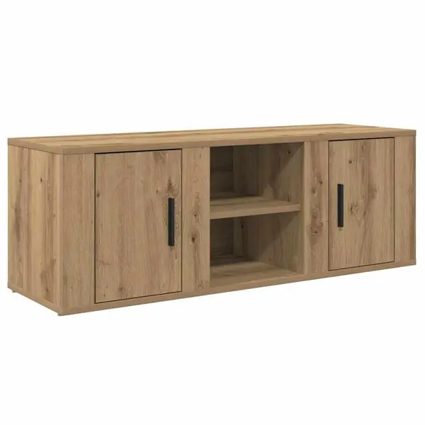 vidaXL TV-skåp Artisan Ek 100 x 31,5 x 35 cm Konstruerat trä Billig