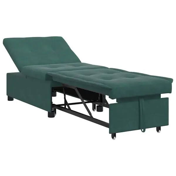 vidaXL Soffsäng Mörkgrön 194 x 67 x 82 cm Sammet Köp nu