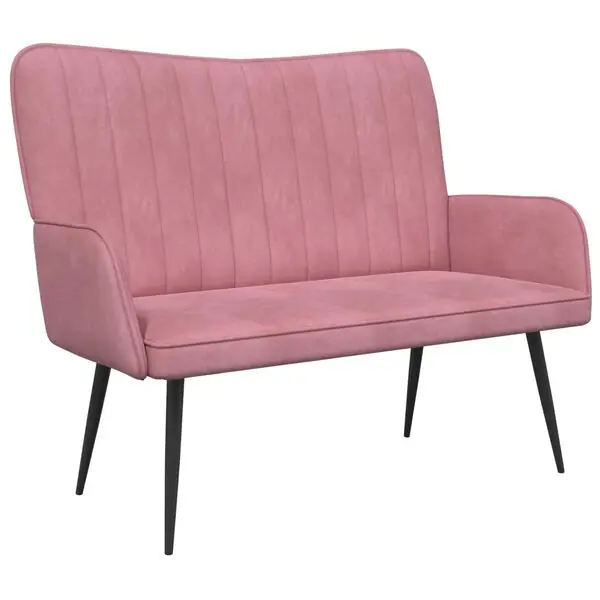 Beställ nu vidaXL Tvåsitssoffa Rosa 115 x 61 x 87 cm Sammet