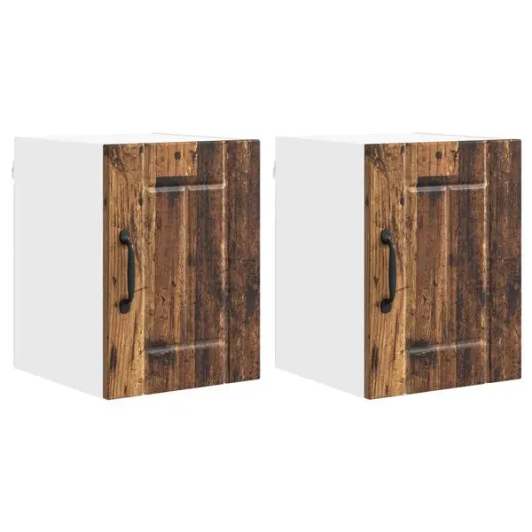 vidaXL Diskmaskin panel Lucca 2 pcs Gammalt trä 30 x 31 x 40 cm Extra rabatt