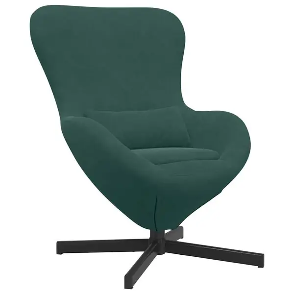 Erbjudandepris vidaXL Äggfåtölj Mörkgrön 63 x 73 x 90 cm Sammet
