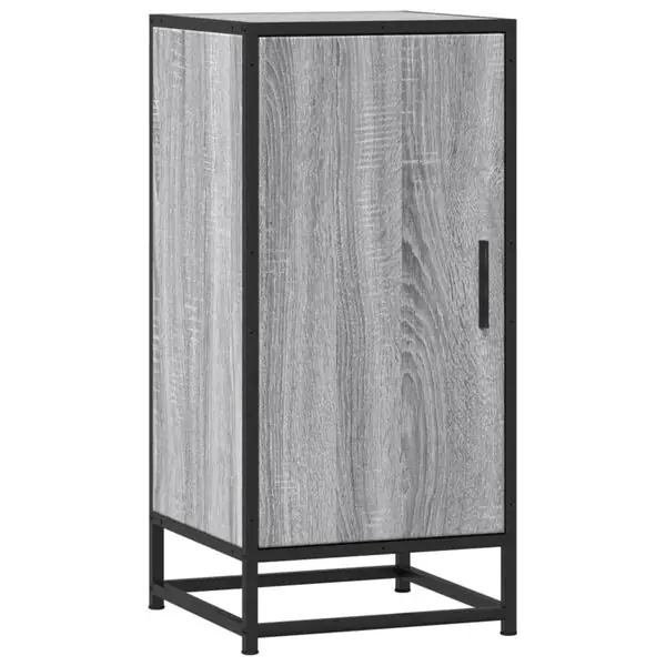 Billig vidaXL Skänk grå sonoma 35,5x35x76 cm konstruerat trä och metall