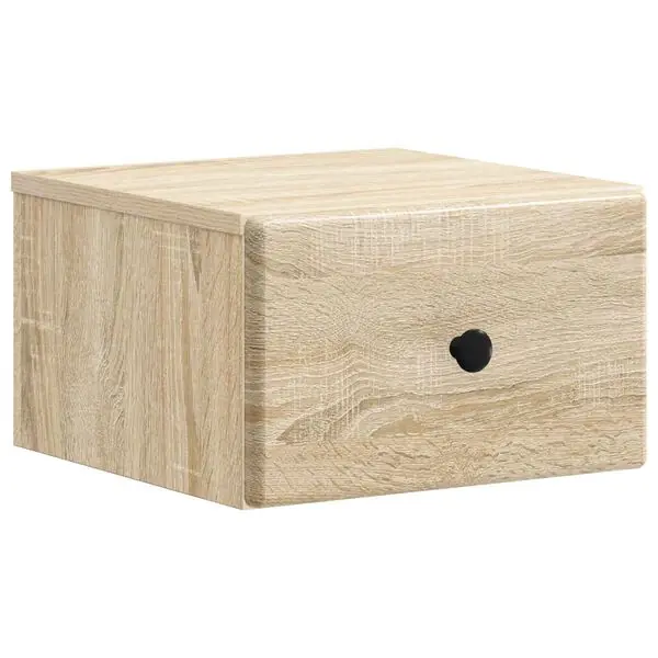 vidaXL Väggmonterat Sängbord med låda Sonoma-ek 34,5 x 33 x 20 cm Populär