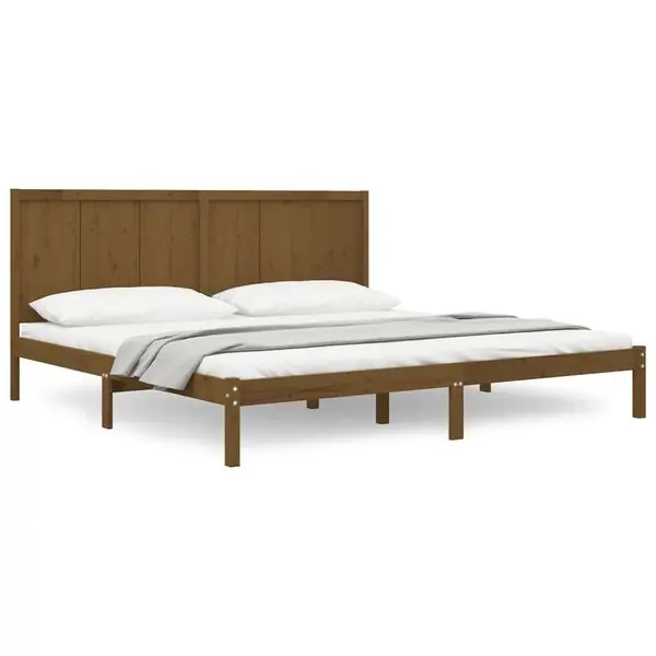 Kundfavorit vidaXL Sängram honungsbrun massiv furu 200x200 cm