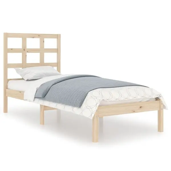 vidaXL Sängram massivt trä 75x190 cm Säker betalning