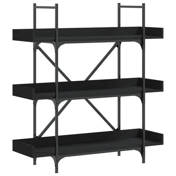 Köp online vidaXL Bokhylla 3 hyllplan svart 100x33x108,5 cm konstruerat trä