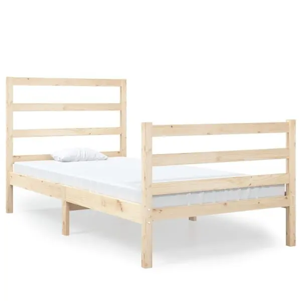 Billig vidaXL Sängram massiv furu 90x190 cm