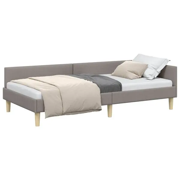 Bästa pris vidaXL Hörn Sängram Taupe 80 x 200 cm tyg